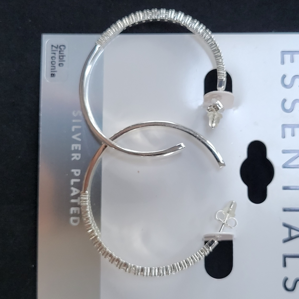 Silver Plated Sparkle Earrings